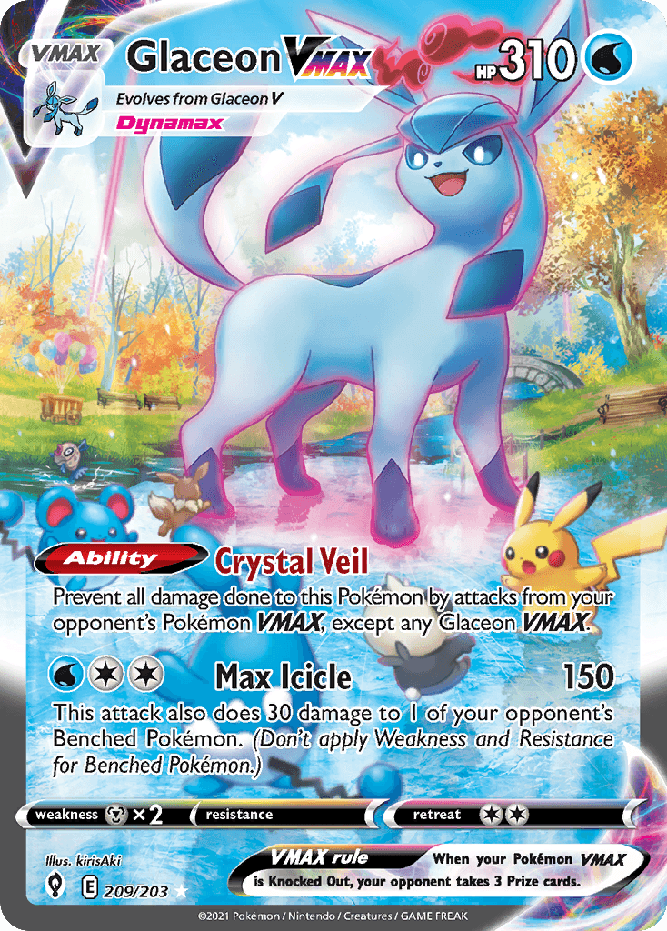 Glaceon VMAX — Evolving Skies #209/203, PSA 10