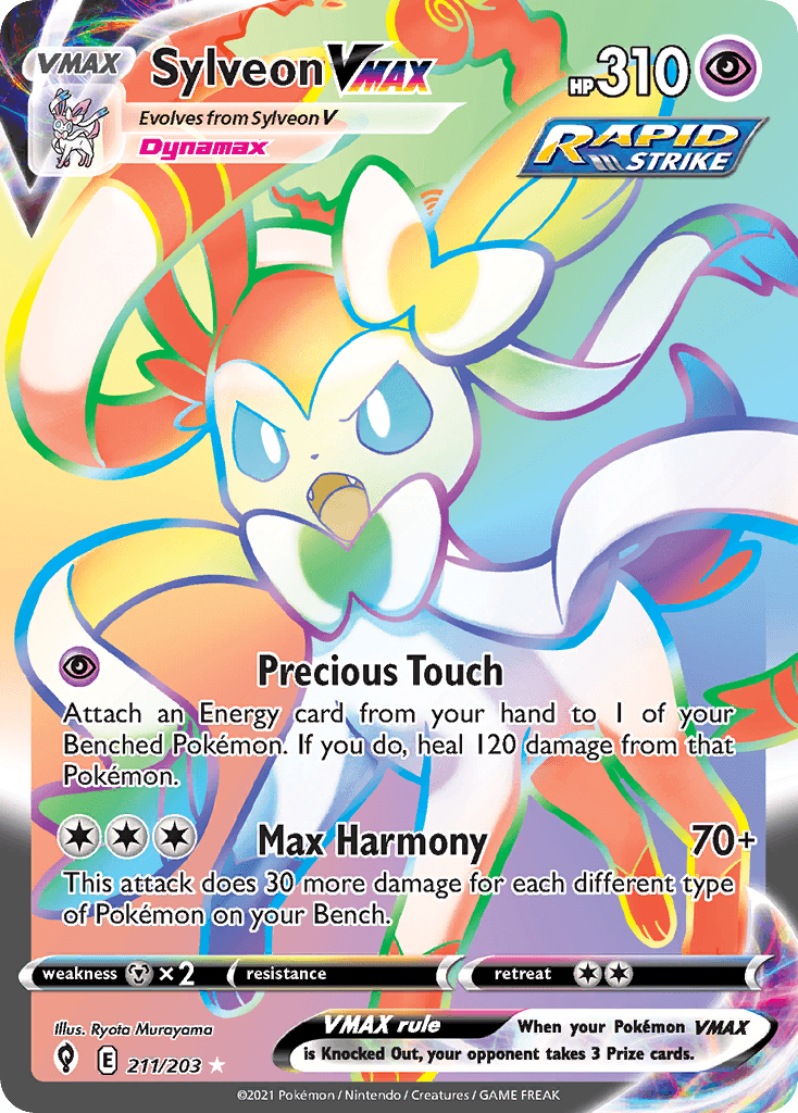 Sylveon VMAX — Evolving Skies #211/203, PSA 10