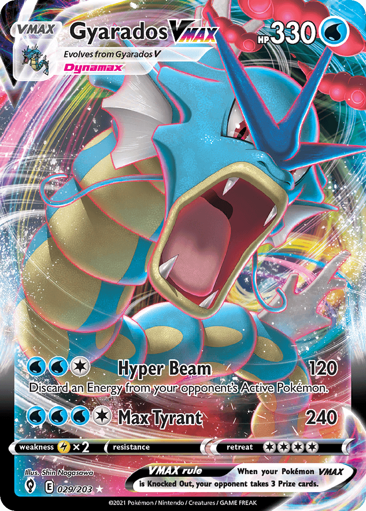 Gyarados VMAX — Evolving Skies #29/203, PSA 10