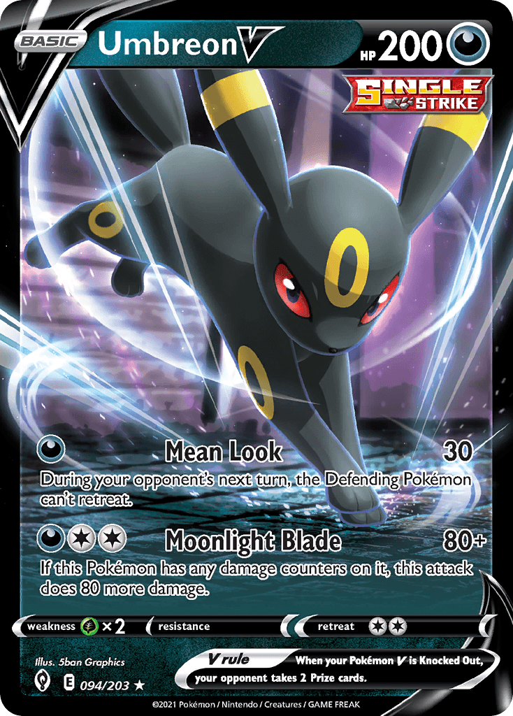 Umbreon V — Evolving Skies #94/203, PSA 10