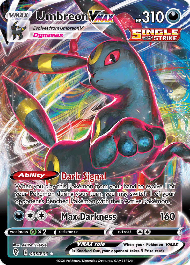 Umbreon VMAX — Evolving Skies #95/203, PSA 10