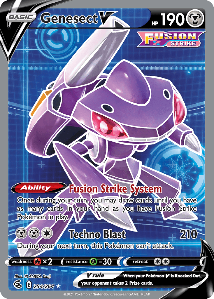 Genesect V — Fusion Strike #254/264, PSA 9