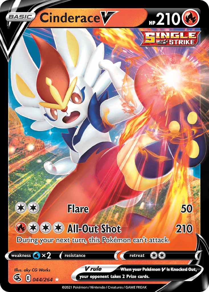 Cinderace V — Fusion Strike #44/264, PSA 9