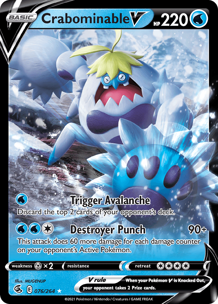 Crabominable V — Fusion Strike #76/264, PSA 10