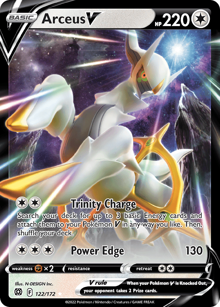 Arceus V — Brilliant Stars #122/172, raw, NM
