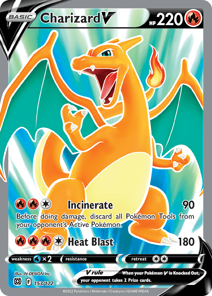 Charizard V — Brilliant Stars #153/172, PSA 10