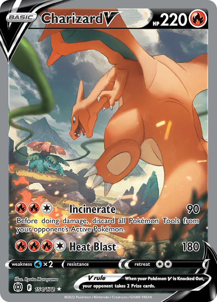 Charizard V — Brilliant Stars #154/172, PSA 10