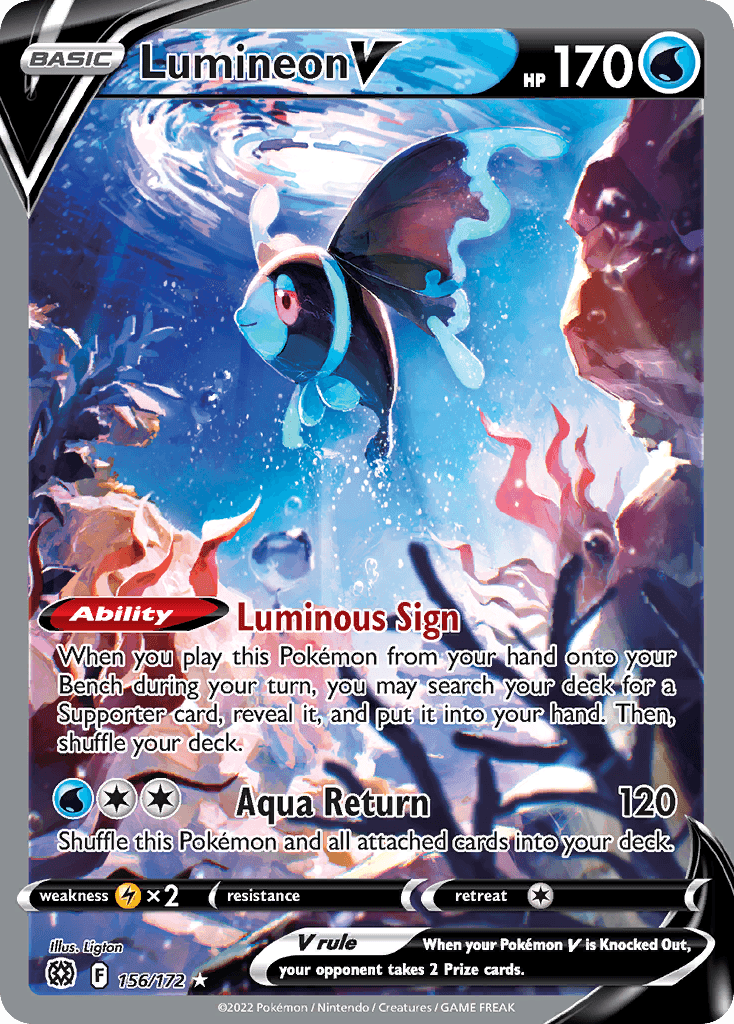 Lumineon V — Brilliant Stars #156/172, PSA 10