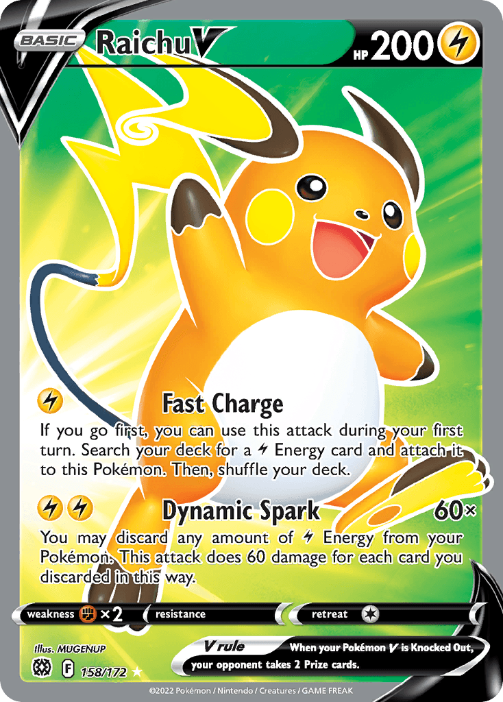 Raichu V — Brilliant Stars #158/172, PSA 10