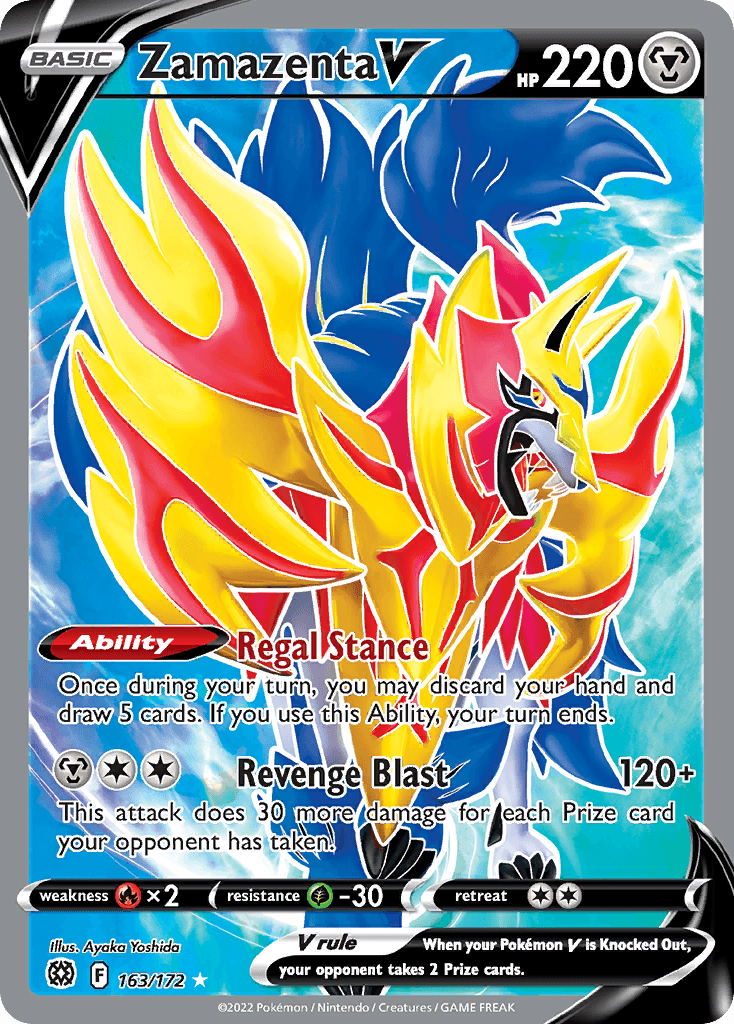 Zamazenta V — Brilliant Stars #163/172, PSA 10