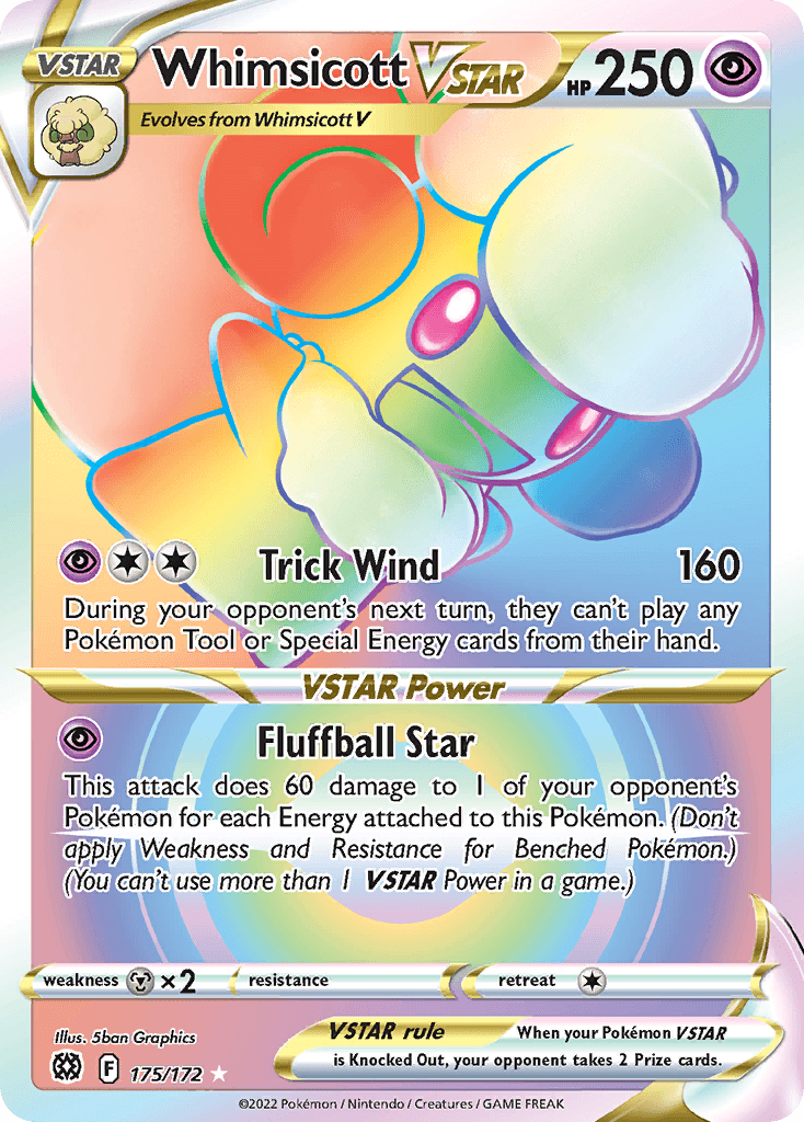 Whimsicott VSTAR — Brilliant Stars #175/172, CGC 10