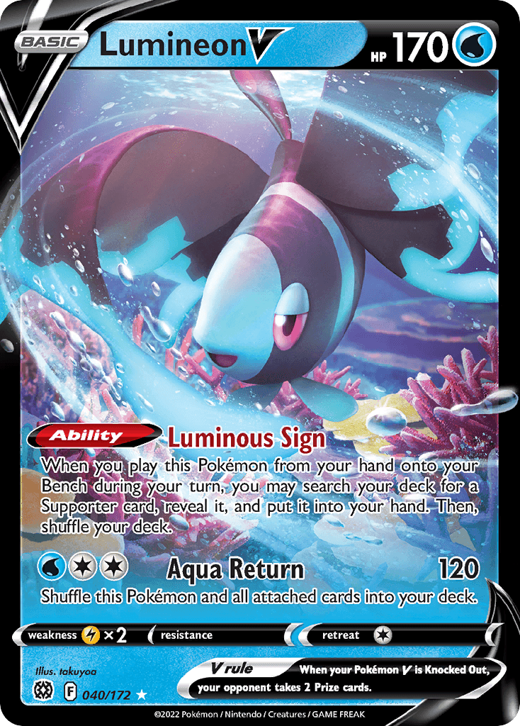 Lumineon V — Brilliant Stars #40/172, PSA 9