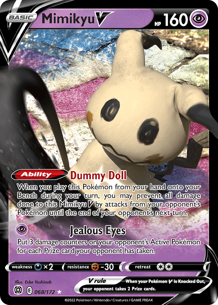 Mimikyu V — Brilliant Stars #68/172, PSA 9
