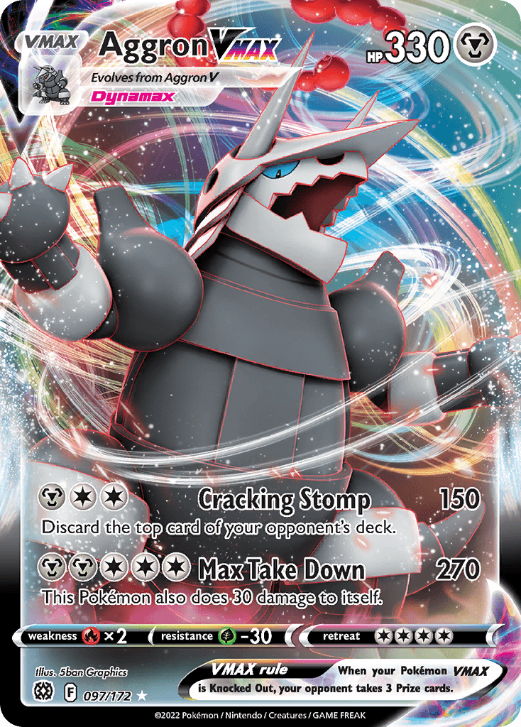 Aggron VMAX — Brilliant Stars #97/172, PSA 10