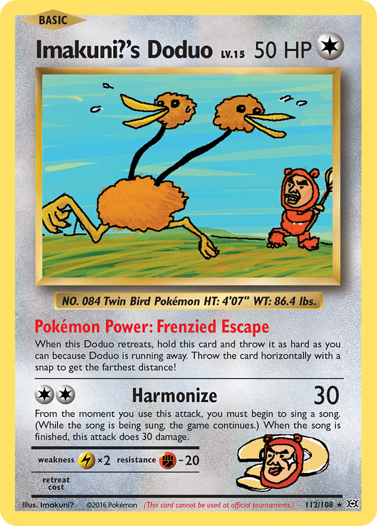 Imakuni?'s Doduo — Evolutions #112/108, raw, NM