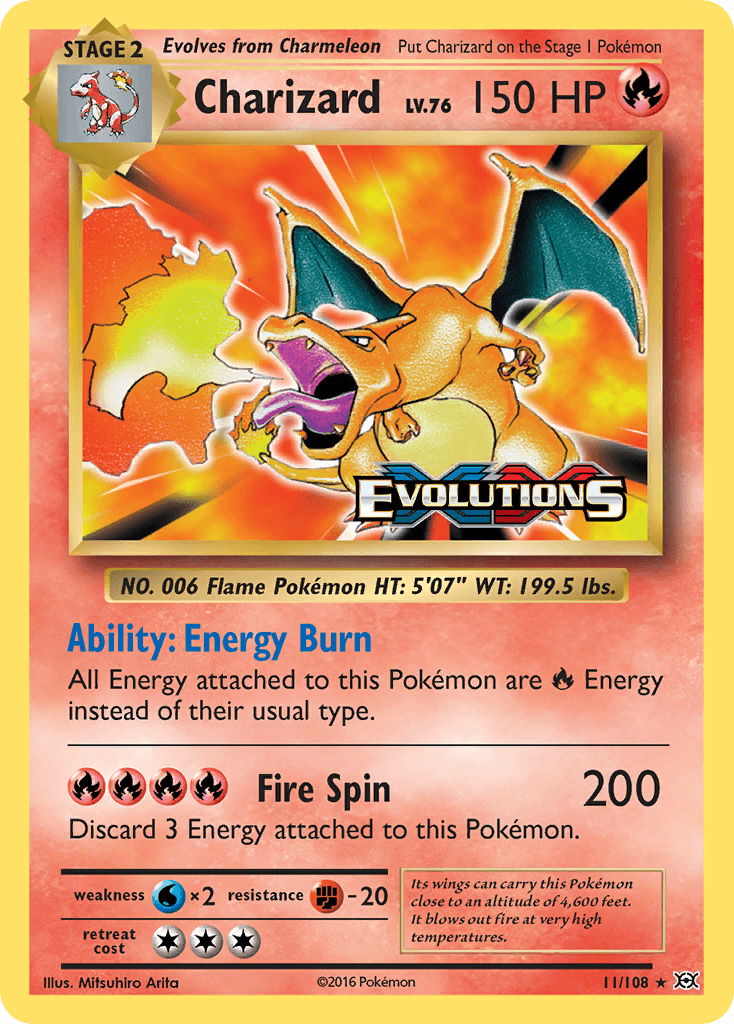 Charizard — Evolutions #11/108, CGC 10