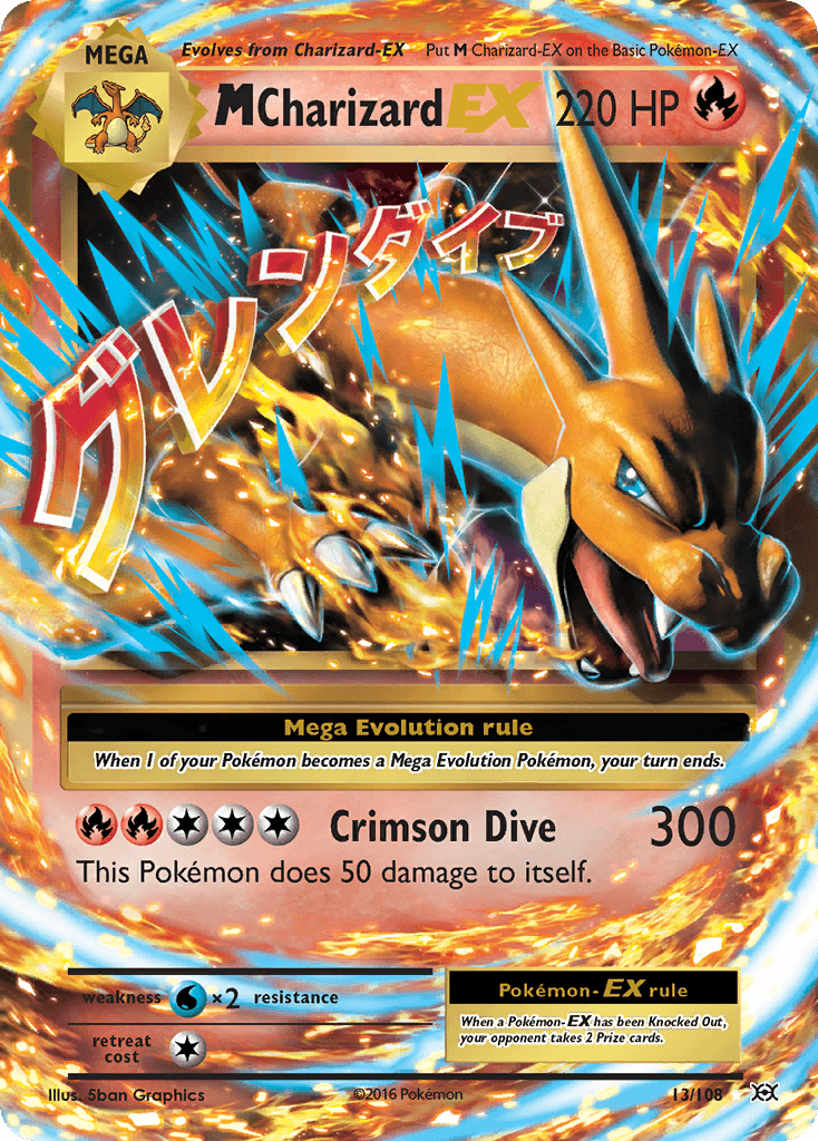 M Charizard EX — Evolutions #13/108, PSA 10