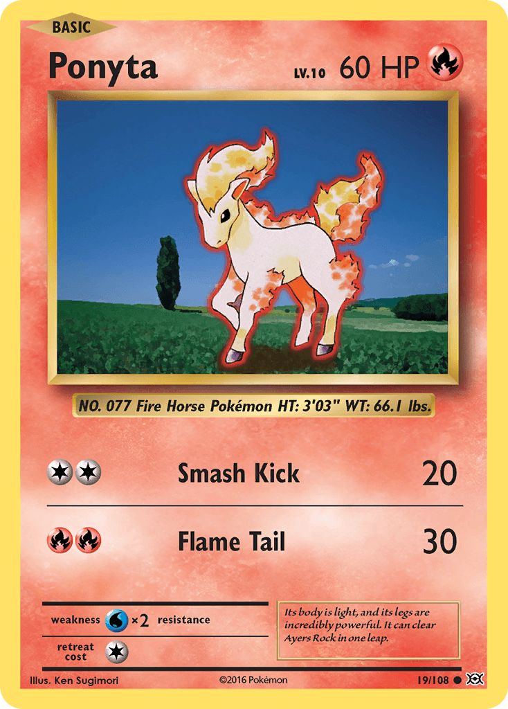 Ponyta — Evolutions #19/108, PSA 9