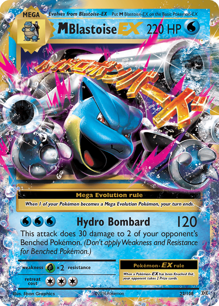 M Blastoise EX — Evolutions #22/108, PSA 10