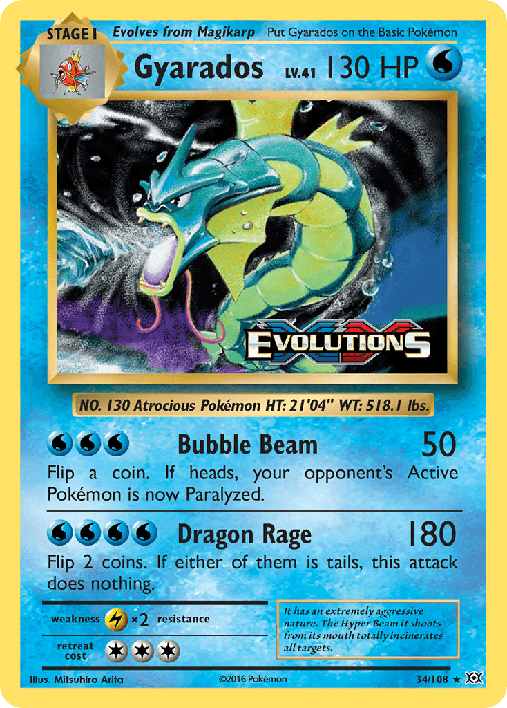 Gyarados — Evolutions #34/108, PSA 10