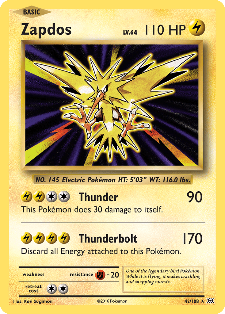 Zapdos — Evolutions #42/108, PSA 9