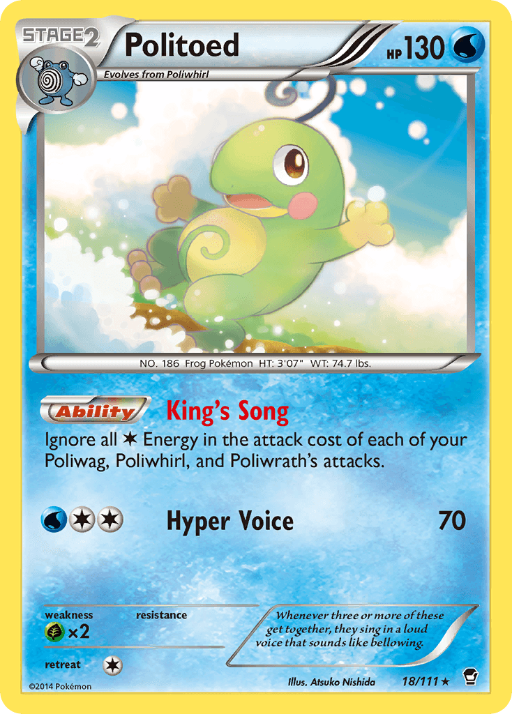 Politoed — Furious Fists #18/111, raw, NM
