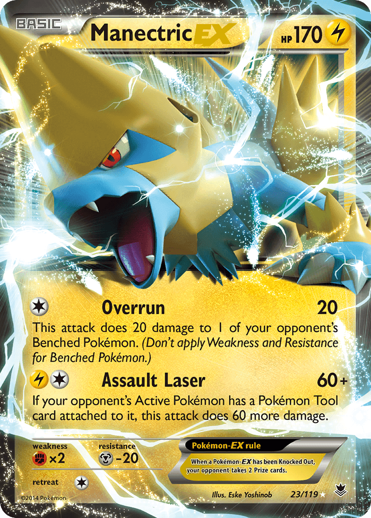 Manectric EX — Phantom Forces #23/119, raw, NM