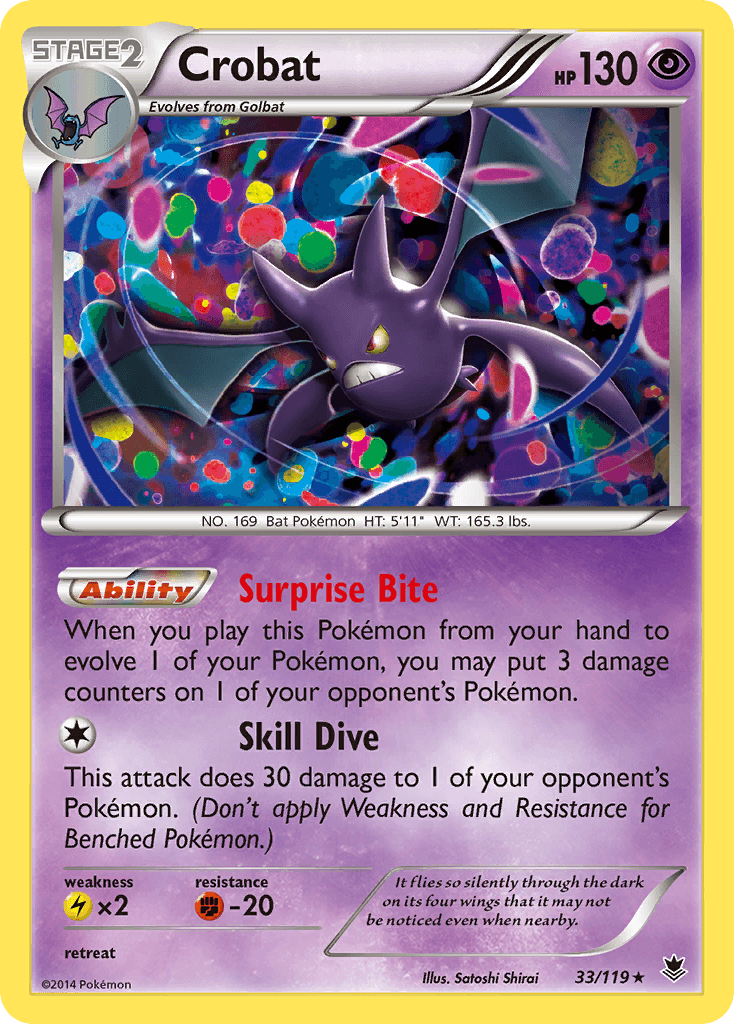 Crobat — Phantom Forces #33/119, raw, NM
