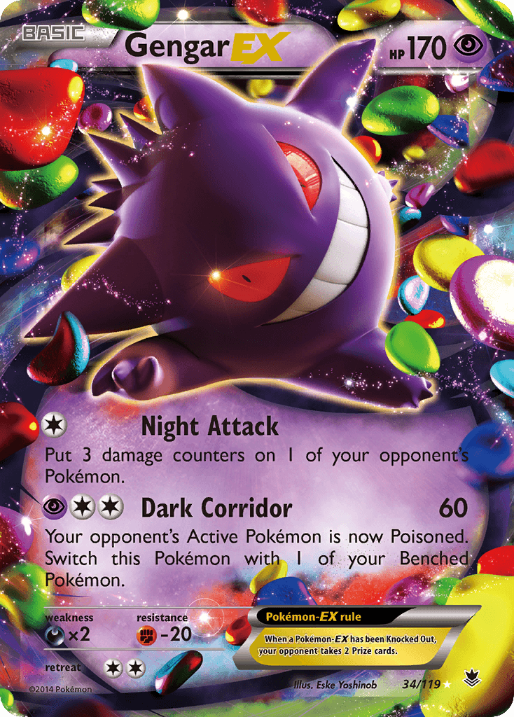 Gengar EX — Phantom Forces #34/119, CGC 10