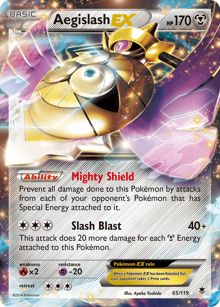 Aegislash EX — Phantom Forces #65/119, PSA 8