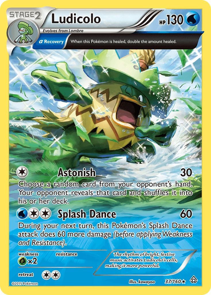 Ludicolo — Primal Clash #37/160, raw, NM