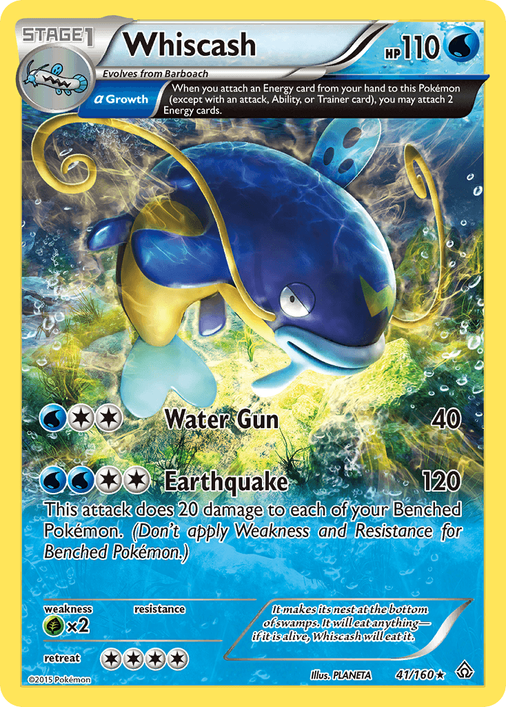 Whiscash — Primal Clash #41/160, raw, NM