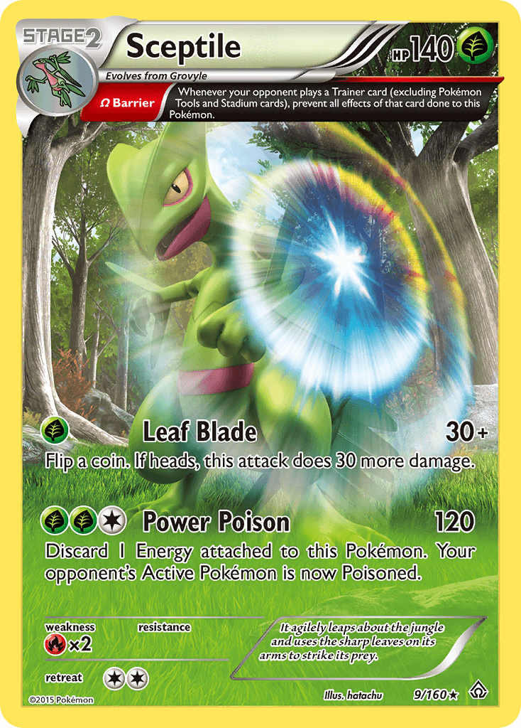 Sceptile — Primal Clash #9/160, raw, NM