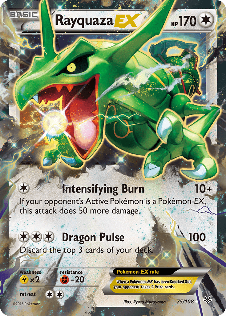 Rayquaza EX — Roaring Skies #75/108, PSA 9