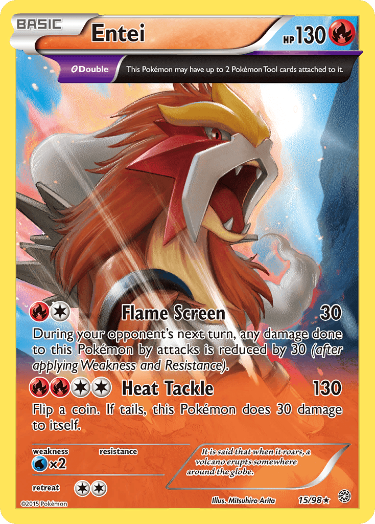 Entei — Ancient Origins #15/98, raw, NM