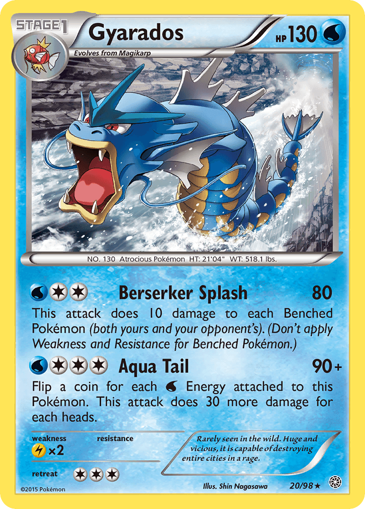 Gyarados — Ancient Origins #20/98, raw, NM