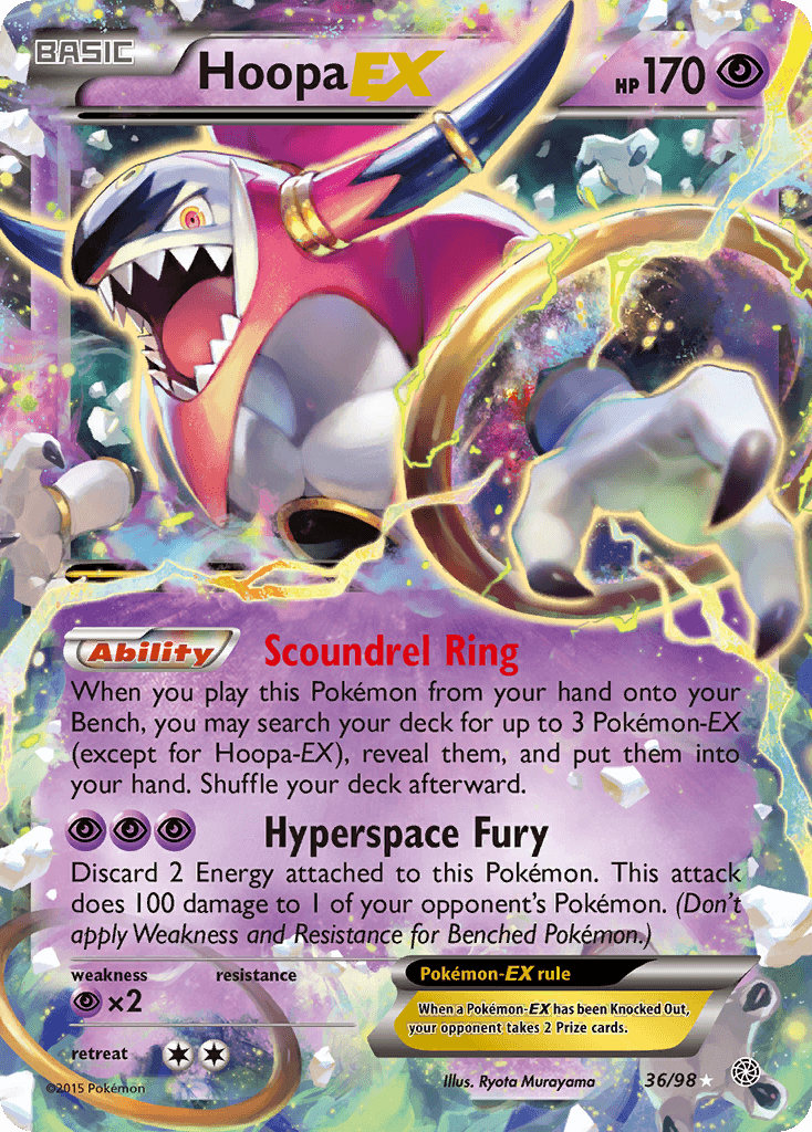 Hoopa EX — Ancient Origins #36/98, raw, NM