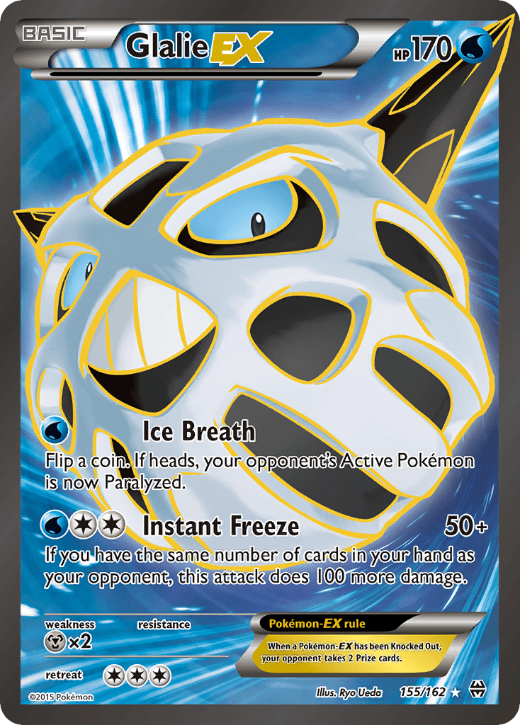 Glalie EX — BREAKthrough #155/162, raw, NM