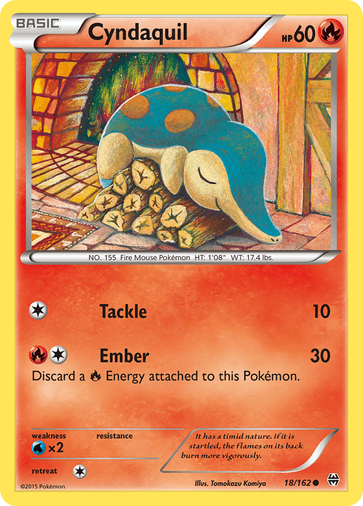 Cyndaquil — BREAKthrough #18/162, raw, NM