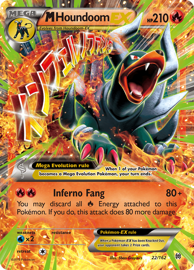 M Houndoom EX — BREAKthrough #22/162, raw, NM