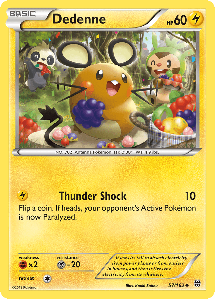Dedenne — BREAKthrough #57/162, raw, NM