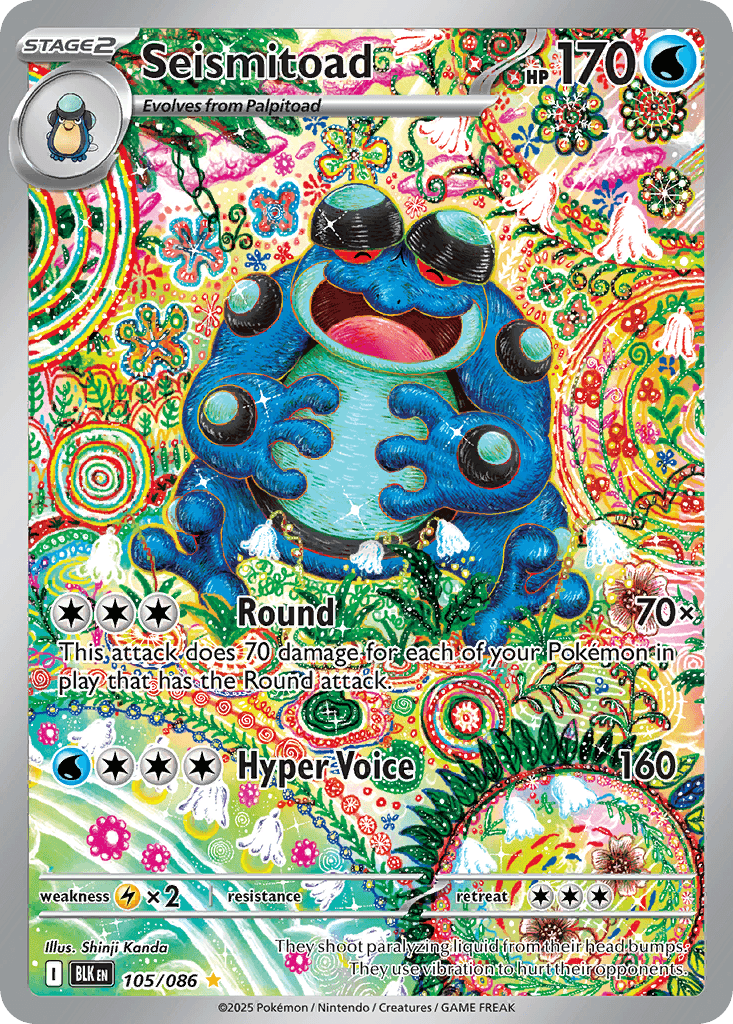 Seismitoad — Black Bolt #105, raw, NM