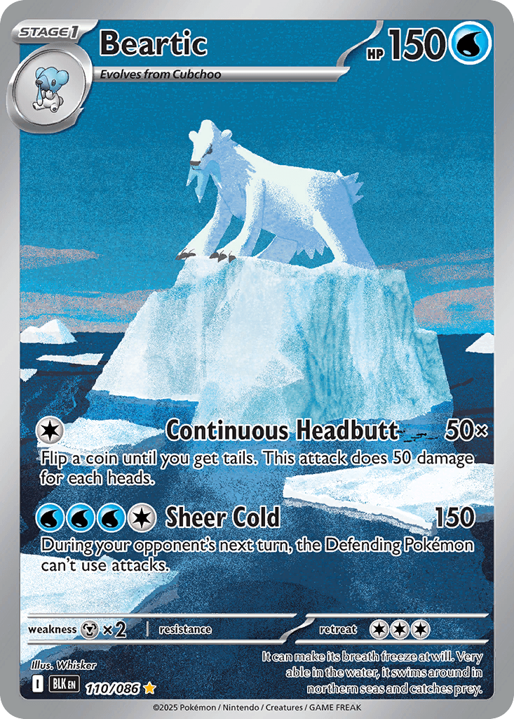 Beartic — Black Bolt #110/86, PSA 9
