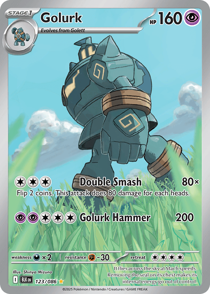 Golurk — Black Bolt #123/86, PSA 10