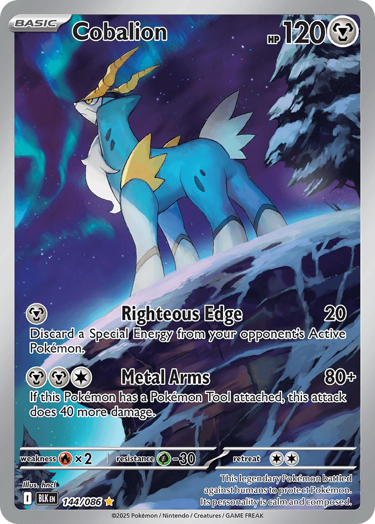 Cobalion — Black Bolt #144/86, PSA 10