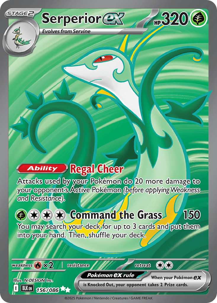 Serperior ex — Black Bolt #156/86, PSA 10