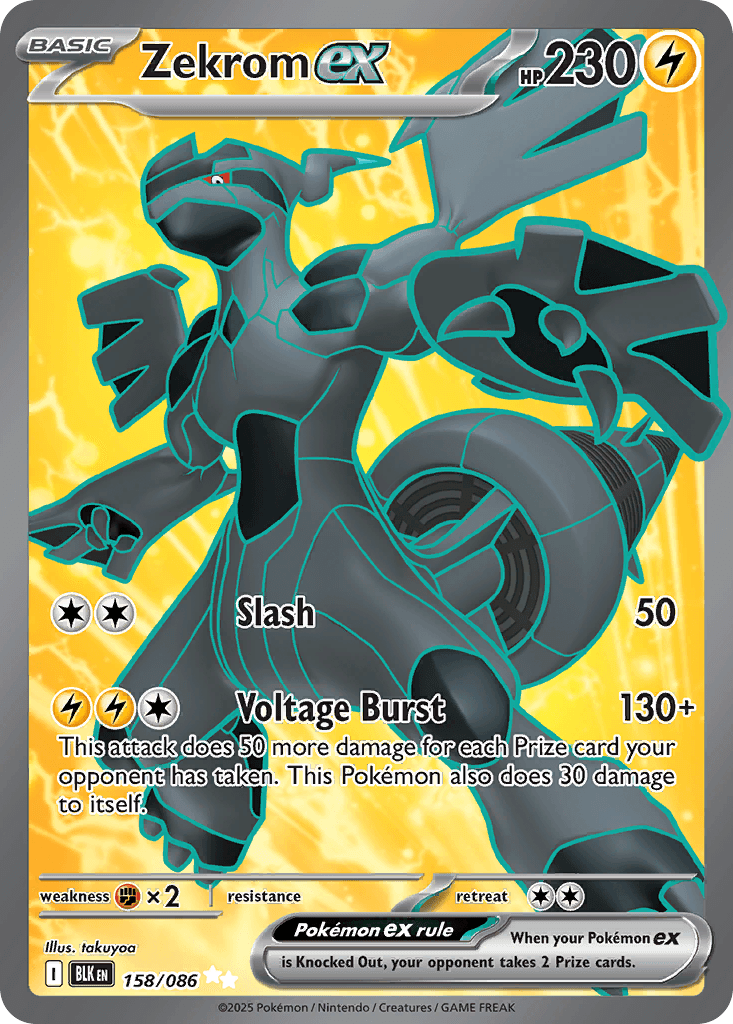 Zekrom ex — Black Bolt #158/86, PSA 10