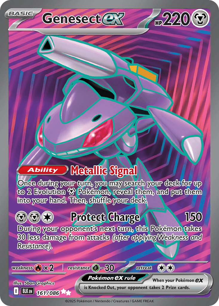 Genesect ex — Black Bolt #161/86, PSA 10