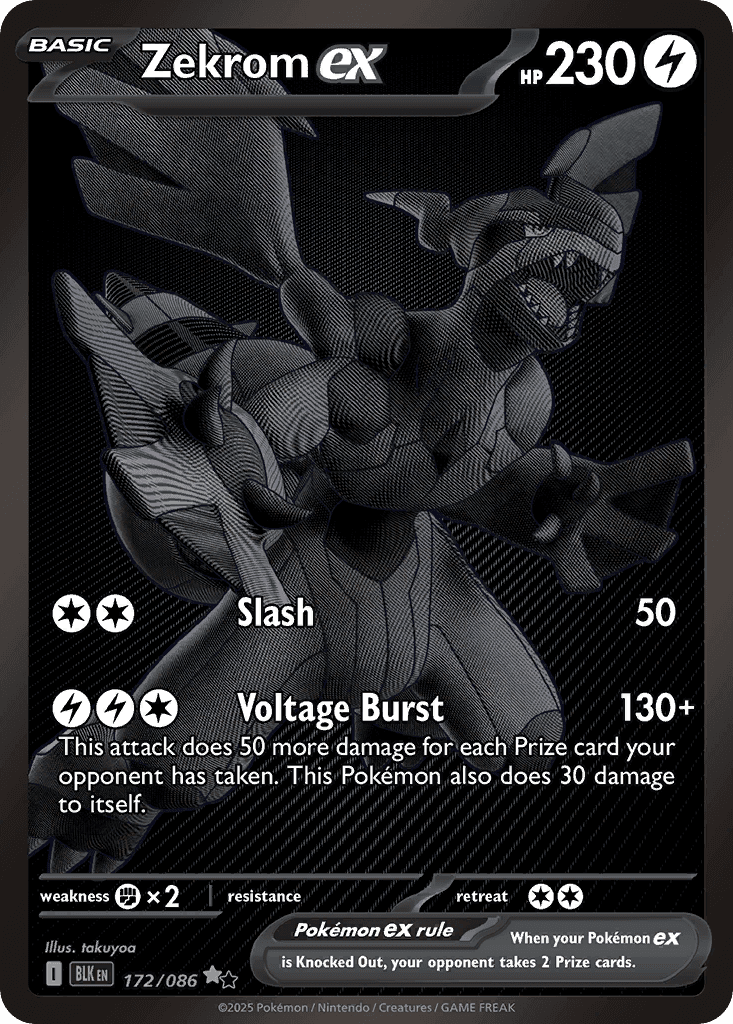 Zekrom ex — Black Bolt #172/86, PSA 10