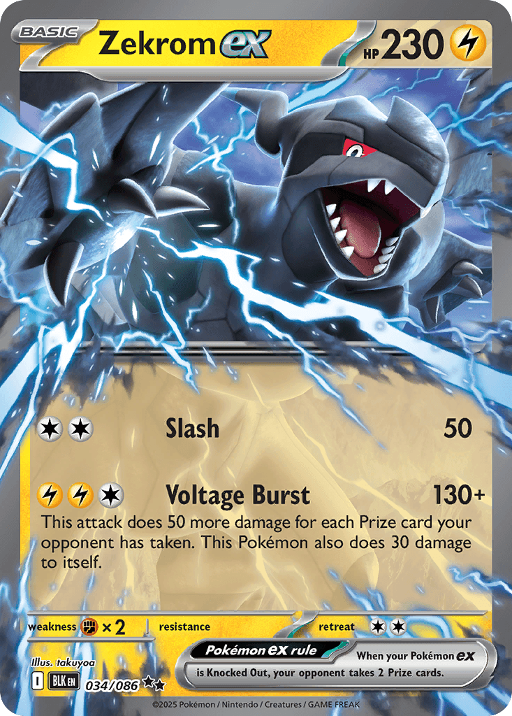 Zekrom ex — Black Bolt #34/86, PSA 10